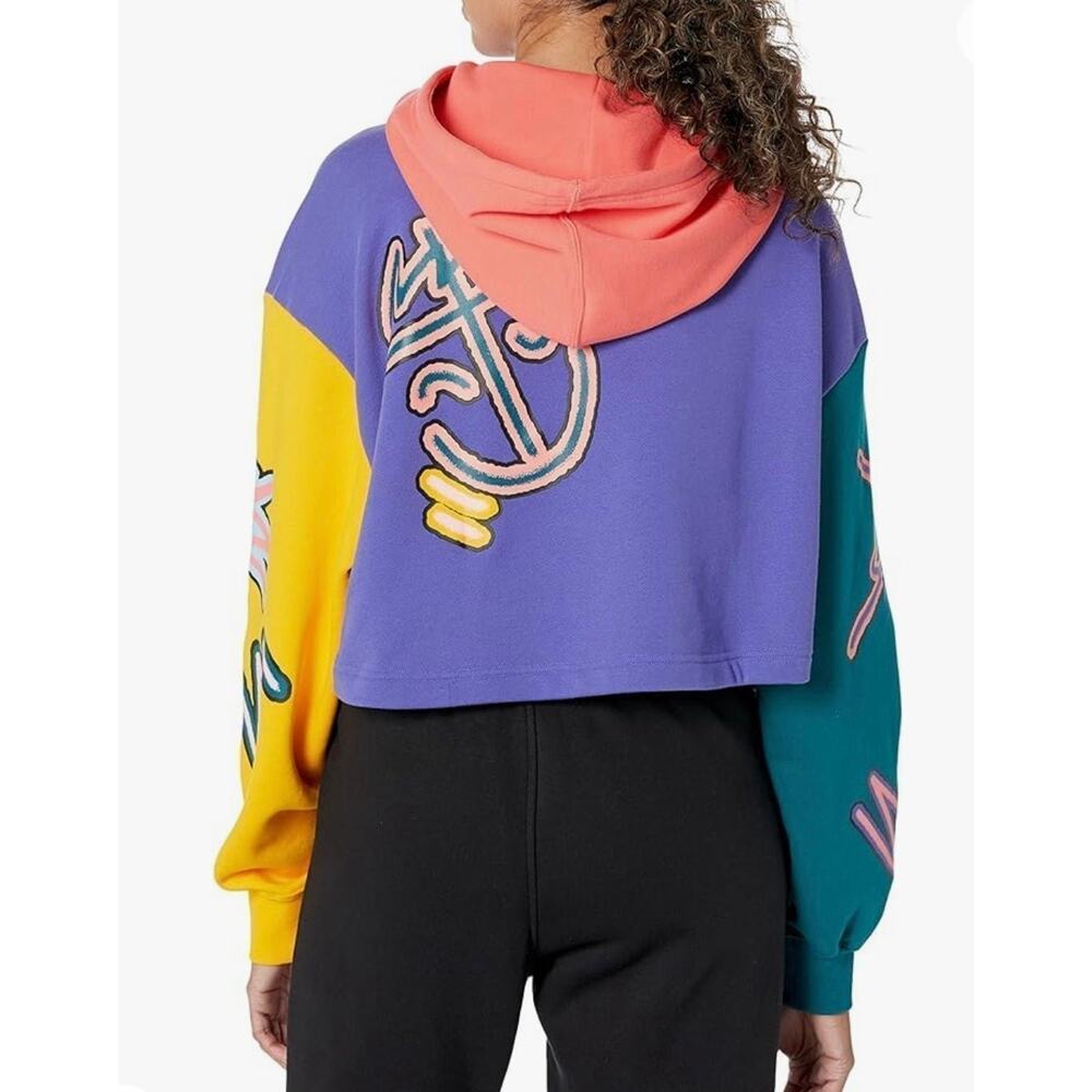 NWT❤️Adidas Women Crop Pullover Hoodie szM - Picture 5 of 11